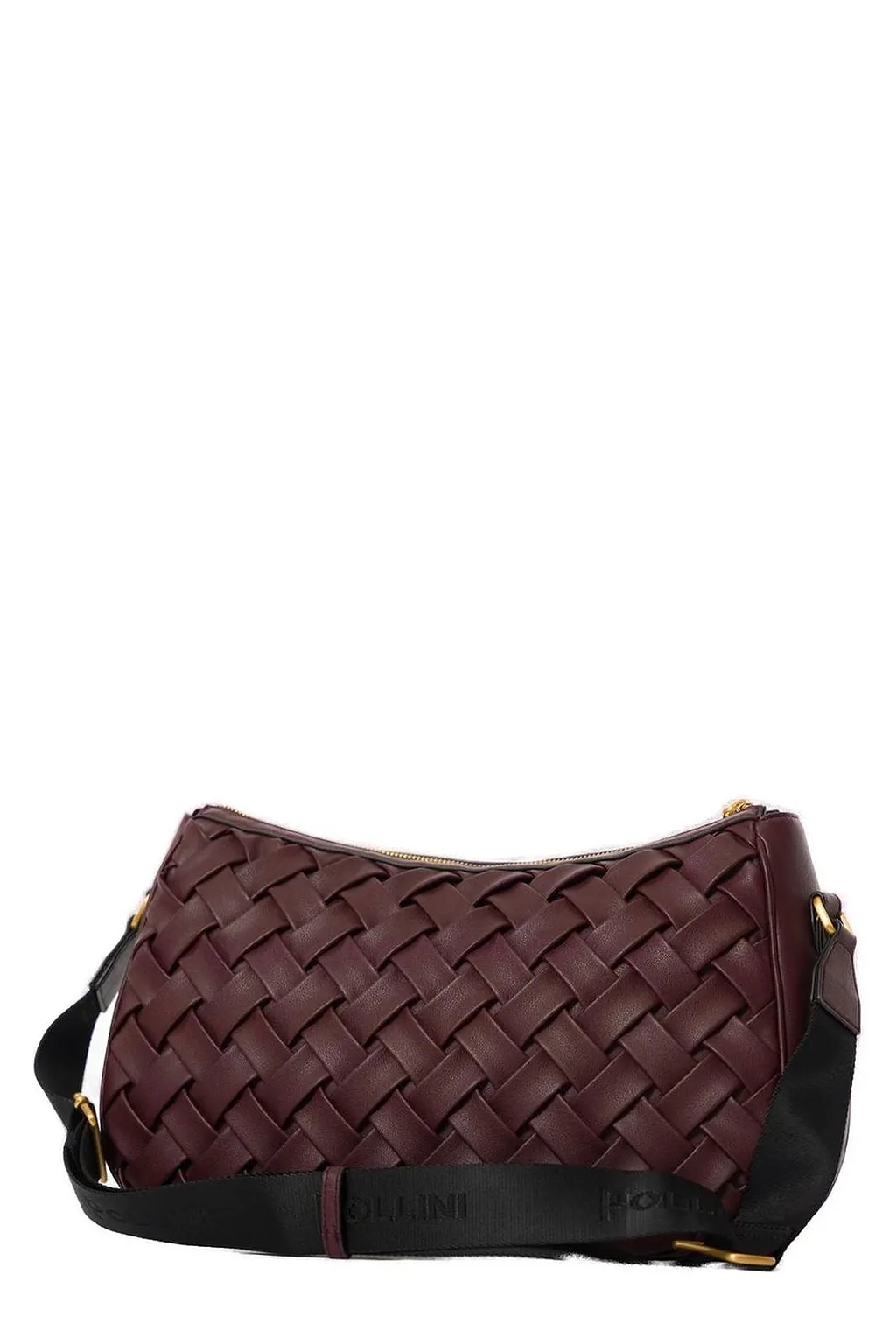 Pollini Zipped Woven Crossbody Bag