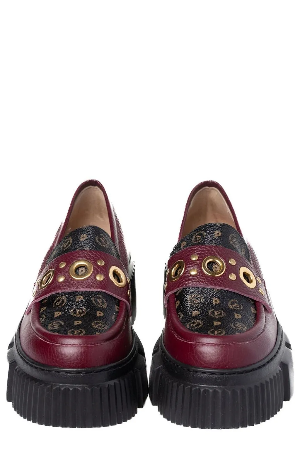 Pollini Round Toe Slip-On Loafers