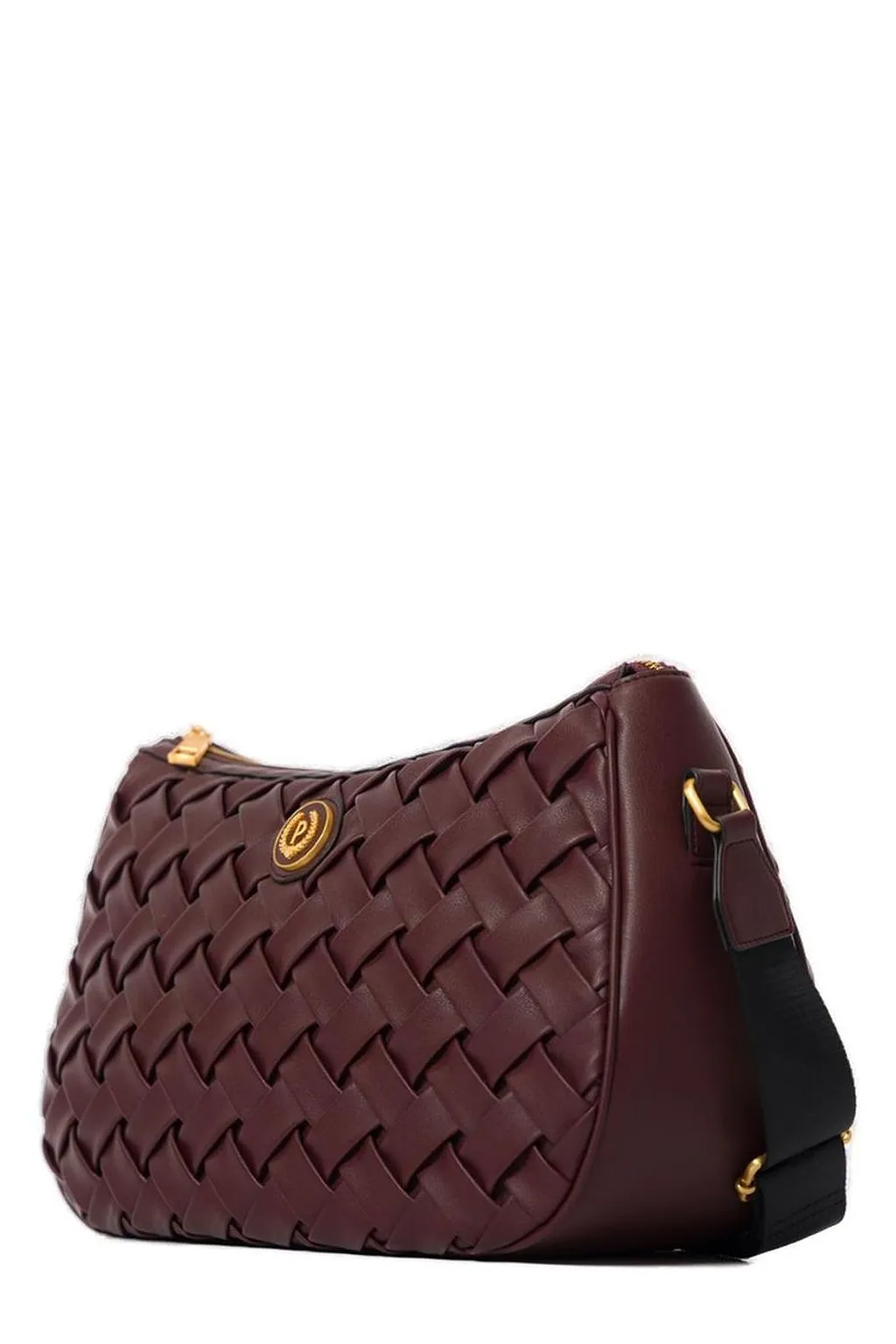 Pollini Zipped Woven Crossbody Bag