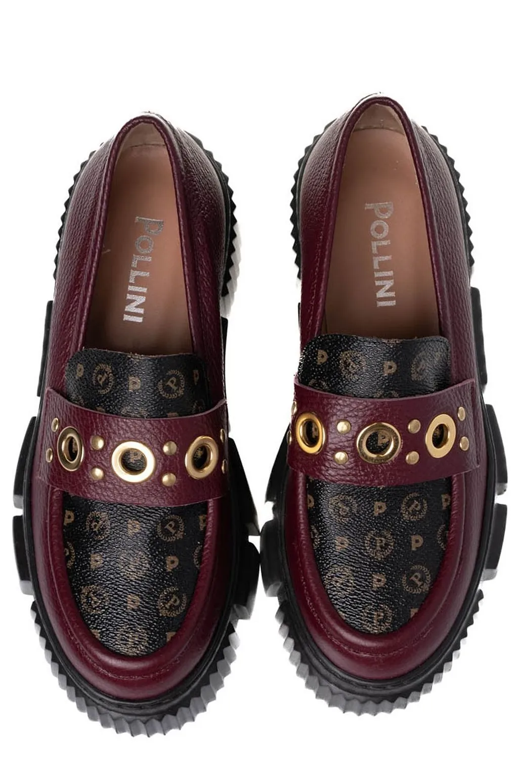 Pollini Round Toe Slip-On Loafers