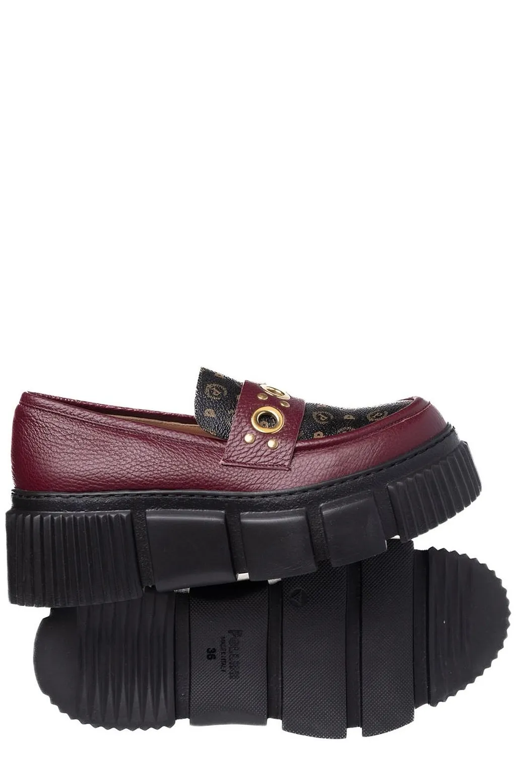Pollini Round Toe Slip-On Loafers