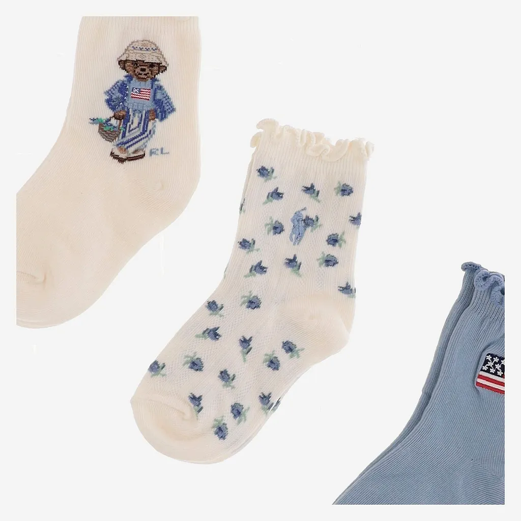 Polo Ralph Lauren Kids Ruffled Logo Ankle Socks
