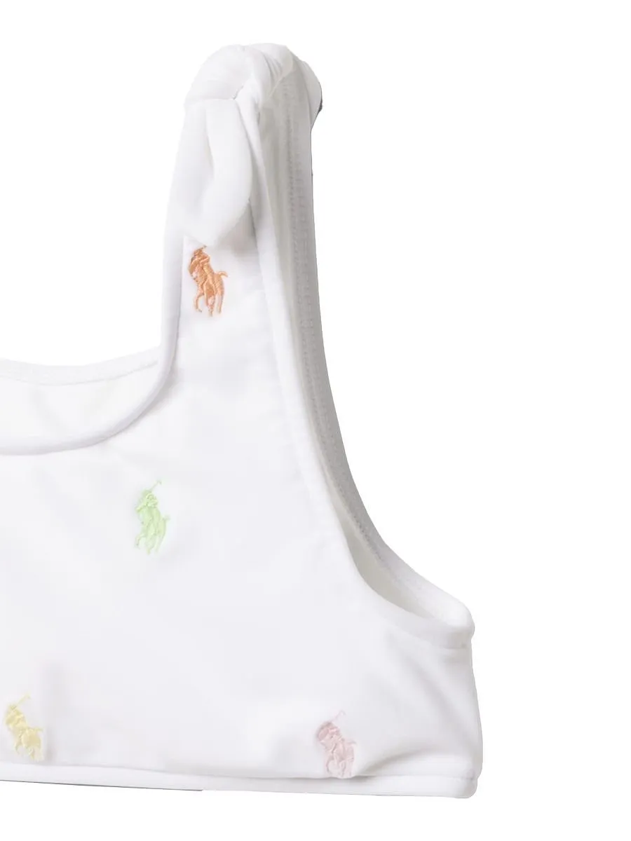 Polo Ralph Lauren Kids Logo Embroidered Two Piece Swimsuit