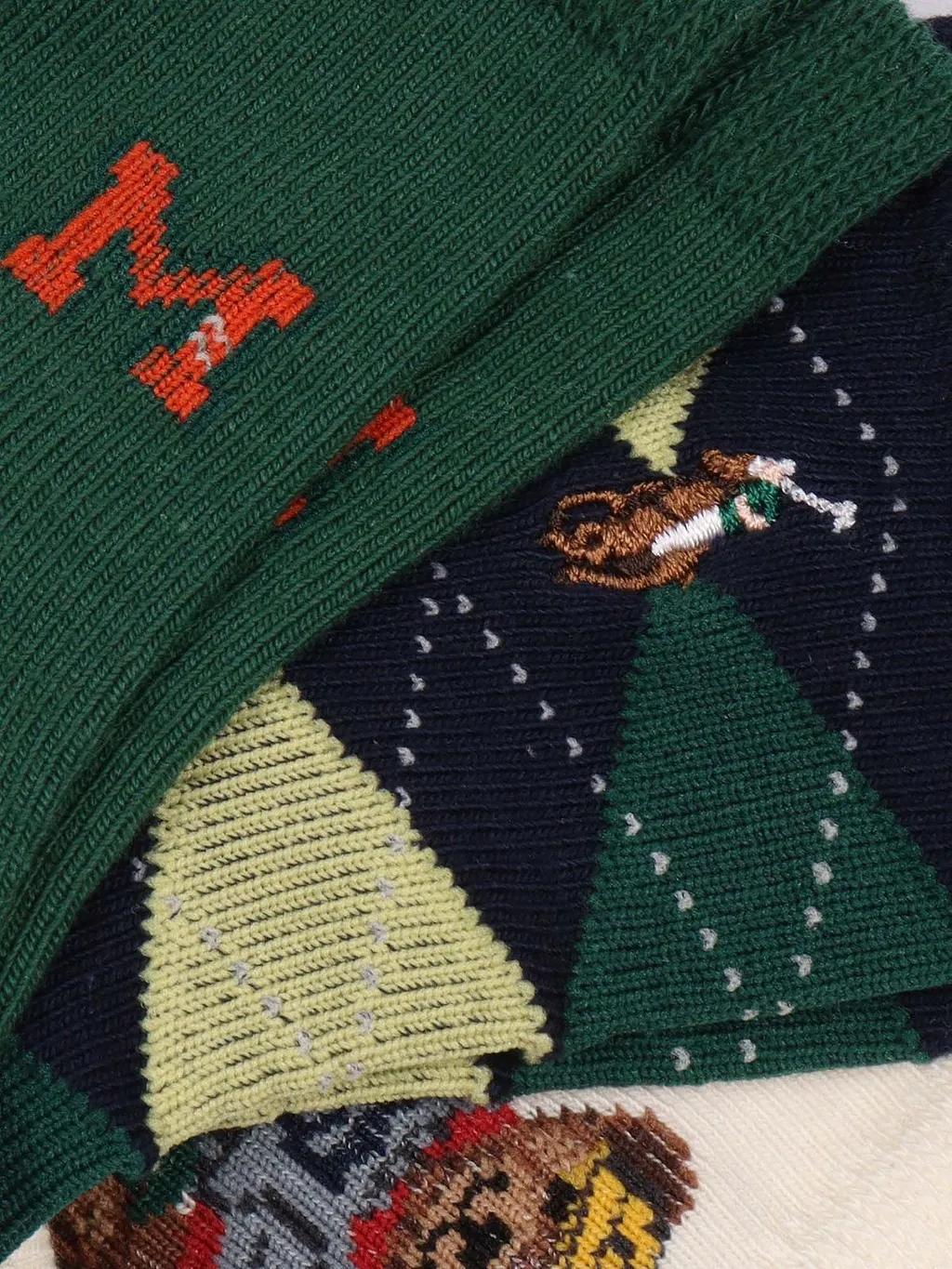 Polo Ralph Lauren Kids Pack Of Three Ribbed Knit Socks