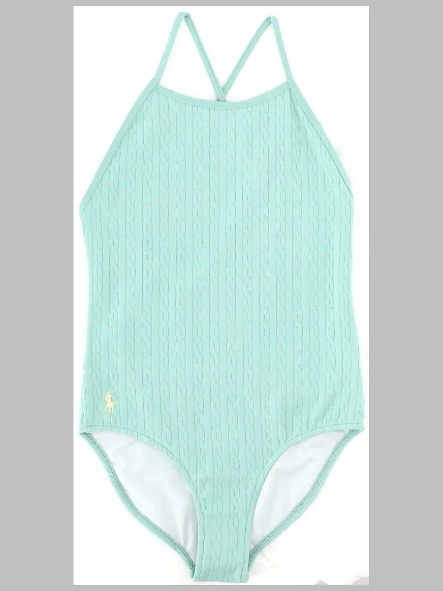 Polo Ralph Lauren Kids Textured One-Piece Swimsuit