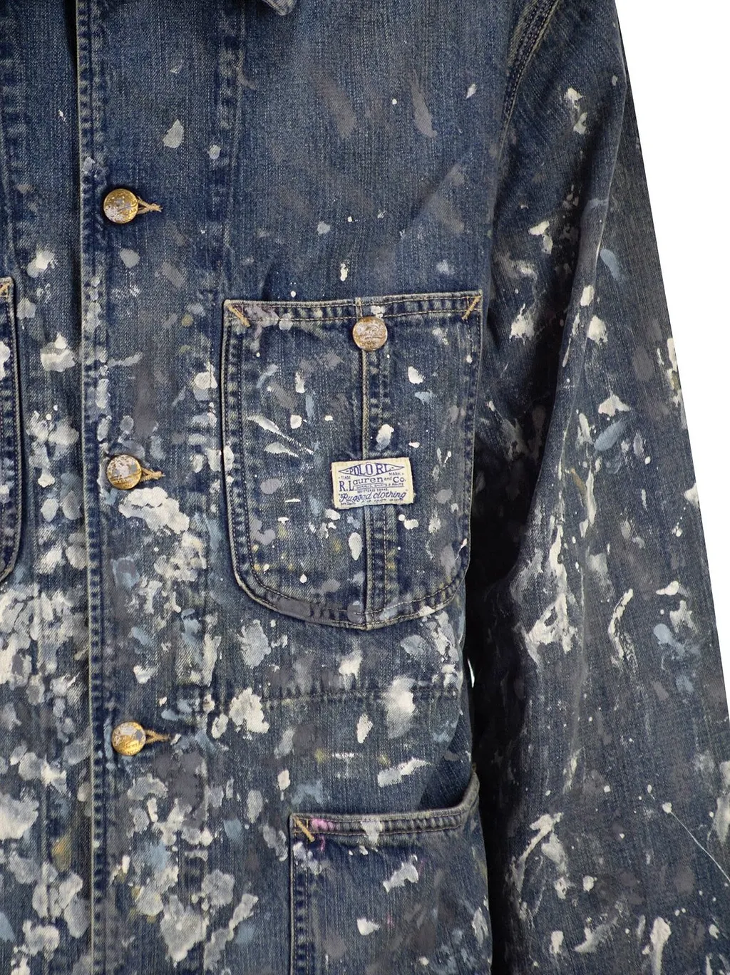 Polo Ralph Lauren Limited-Edition Hand-Painted Buttoned Denim Jacket
