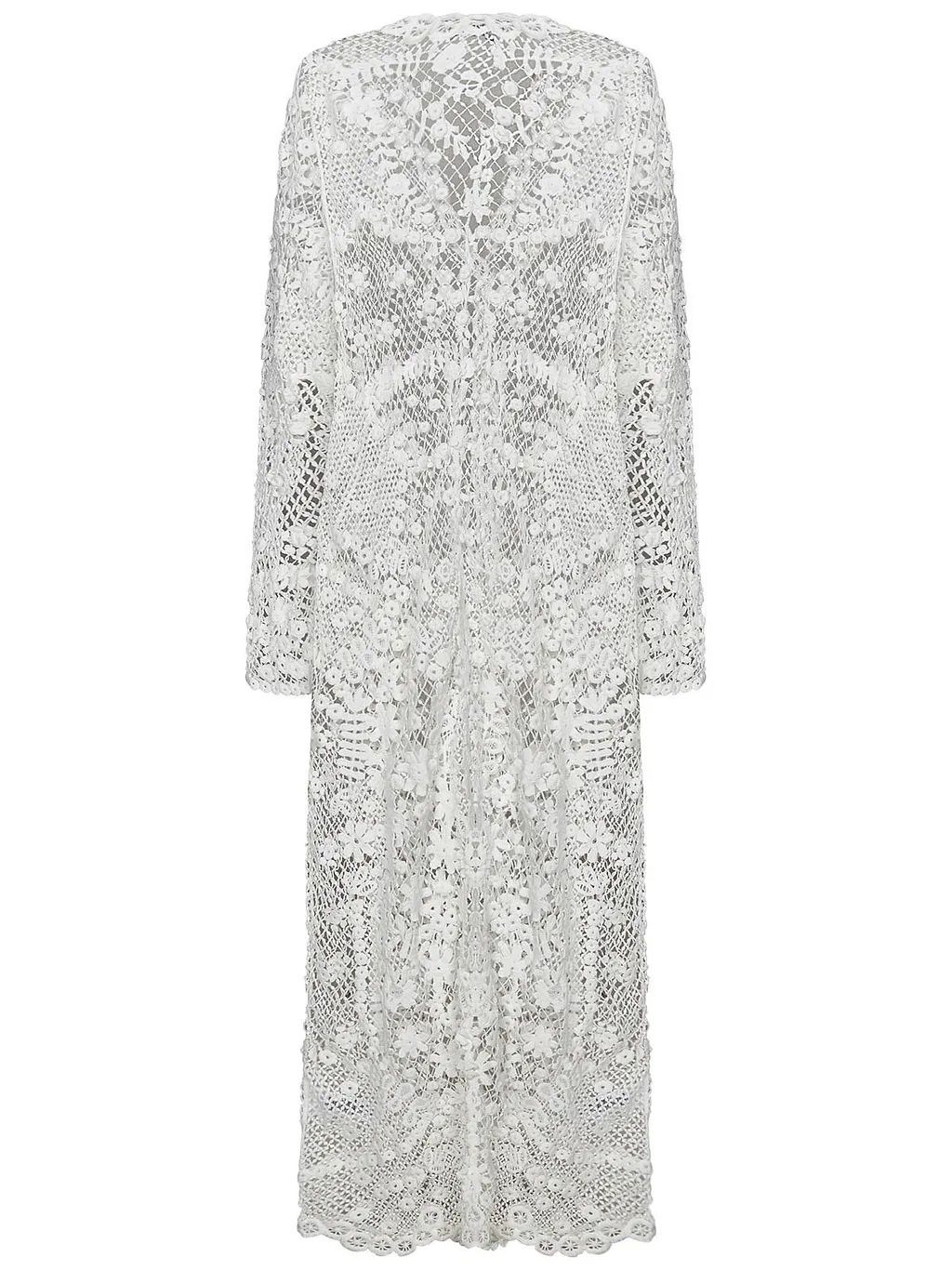 Polo Ralph Lauren V-Neck Crochet Long-Sleeved Dress