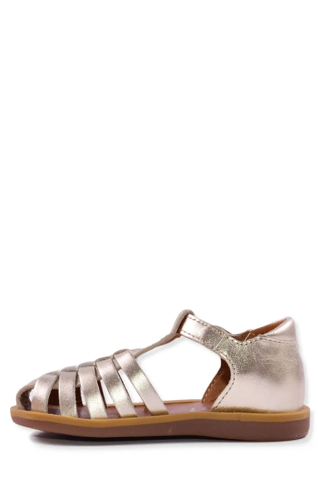 Pom Dapi Open Toe Buckled Flat Shoes