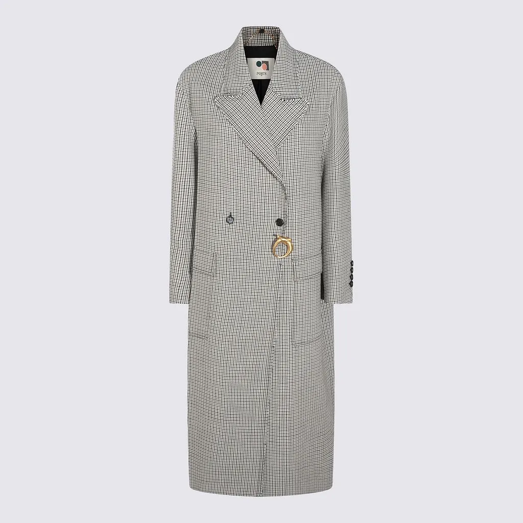 Ports 1961 Checked Double-Breasted Coat