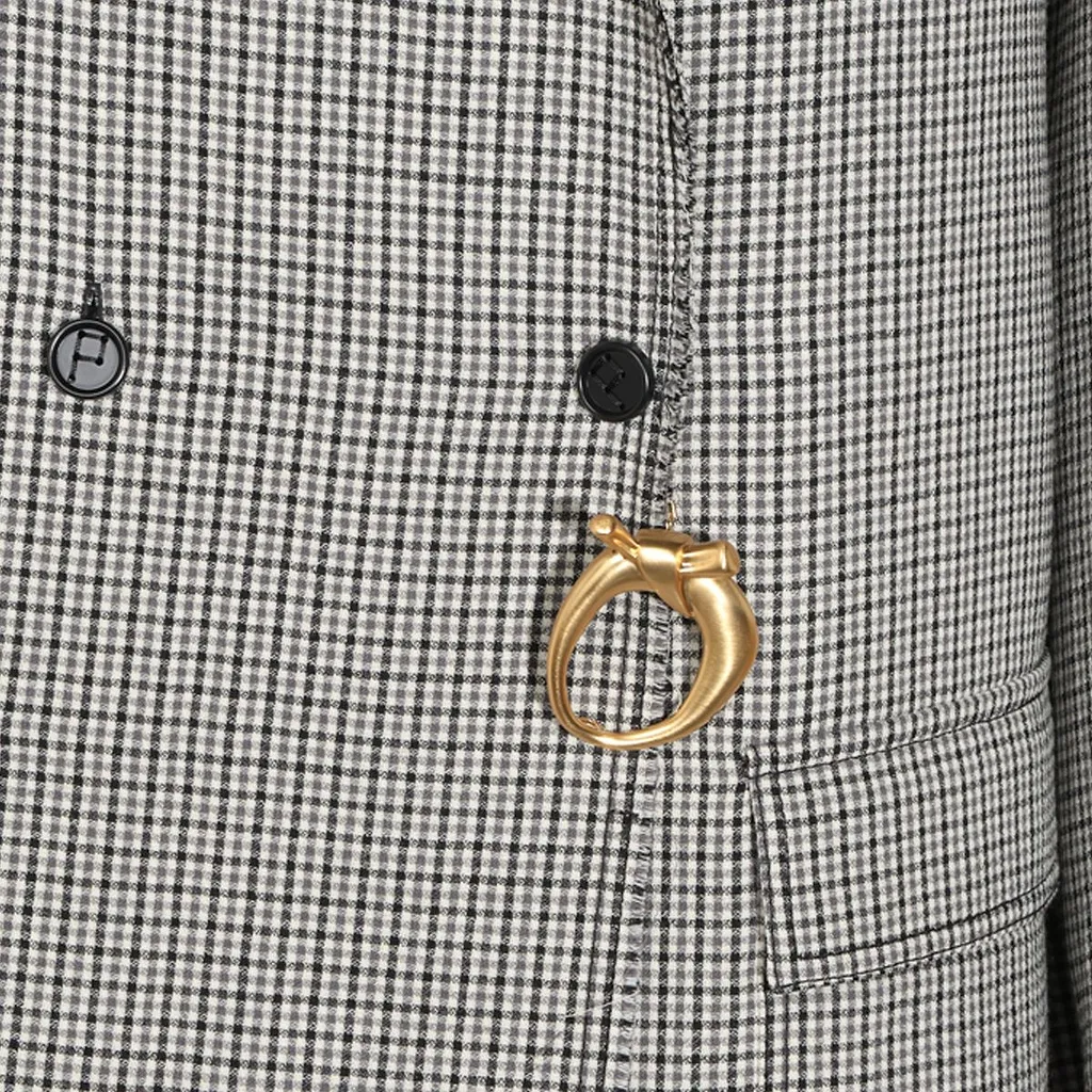 Ports 1961 Checked Double-Breasted Coat