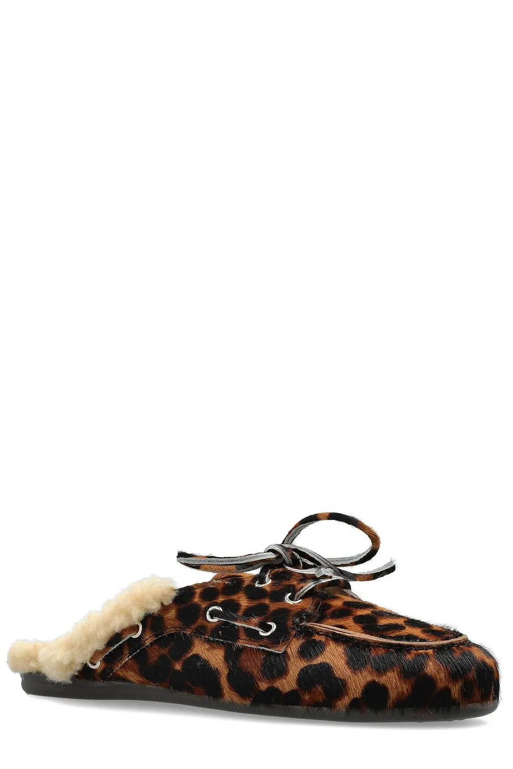 Posa Boat Shearling Flat Mules