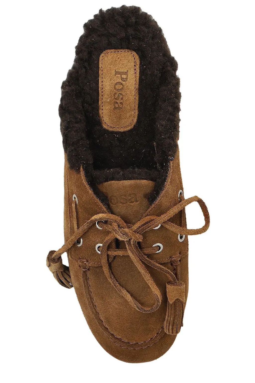 Posa Boat Fur Flat Mules