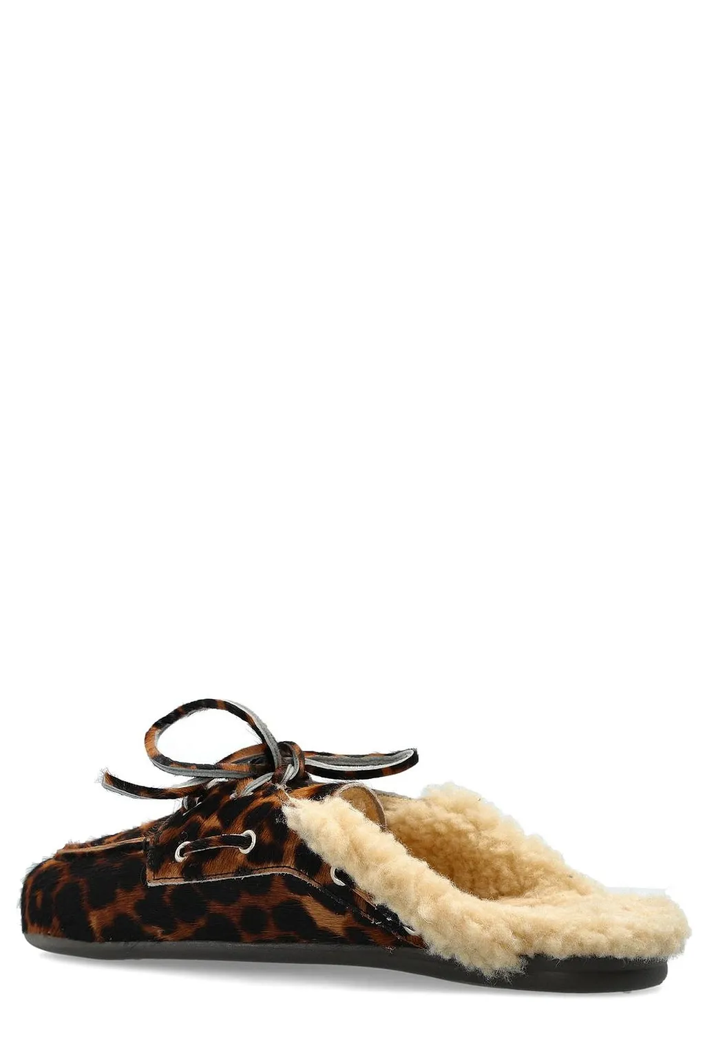 Posa Boat Shearling Flat Mules