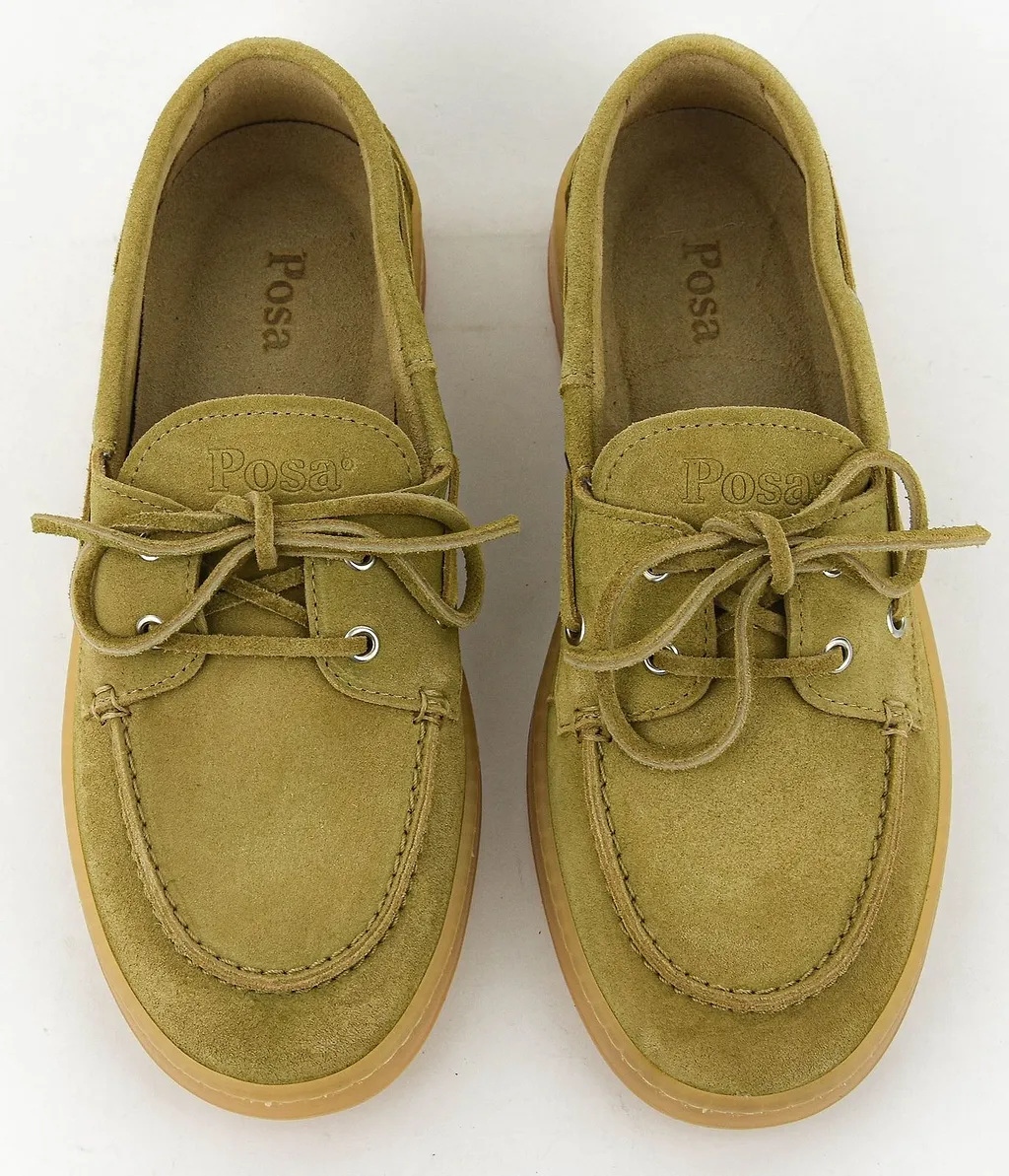 Posa Lace-Up Boat Loafers