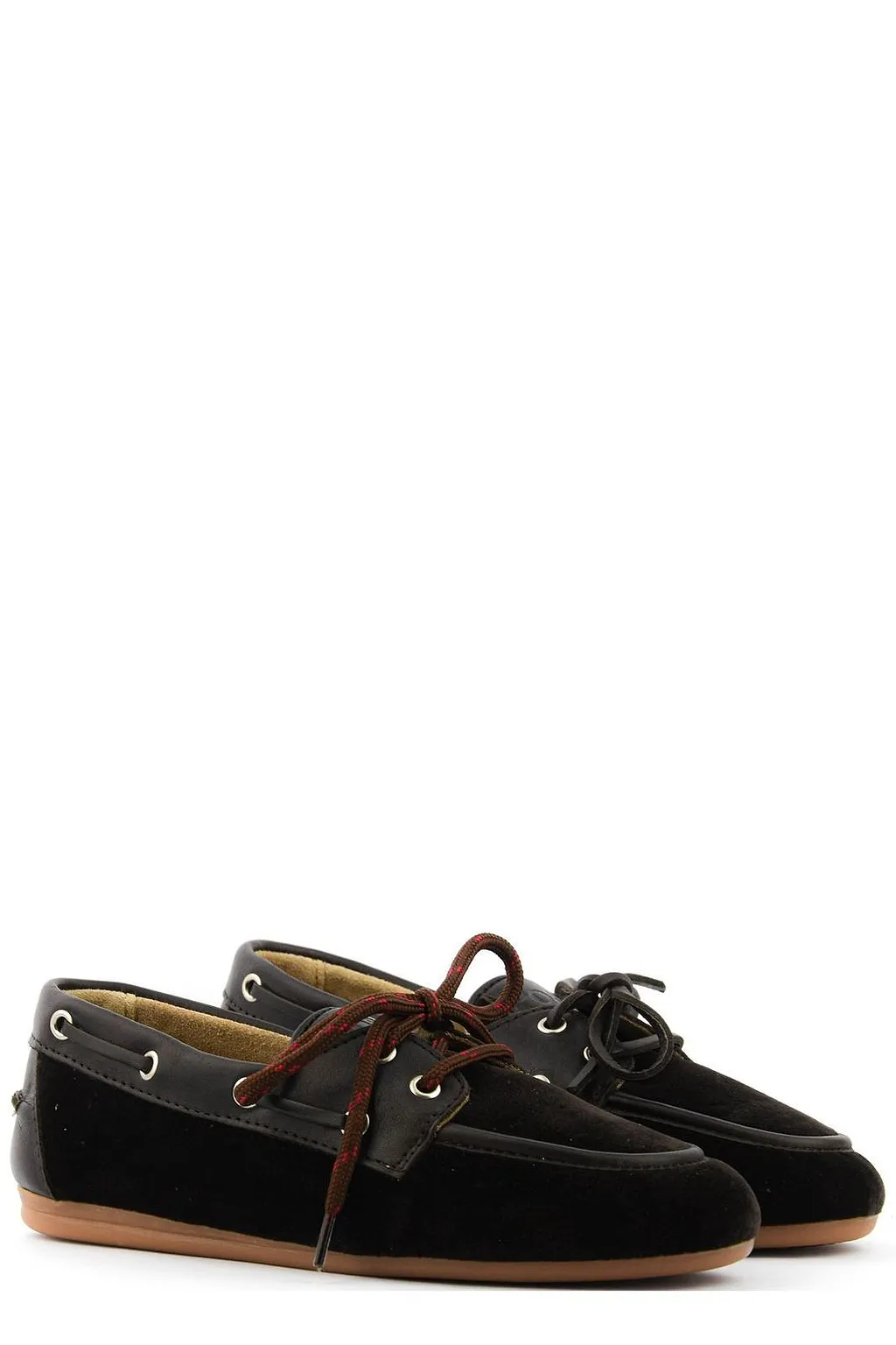 Posa Logo Debossed Round Toe Lace-Up Shoes
