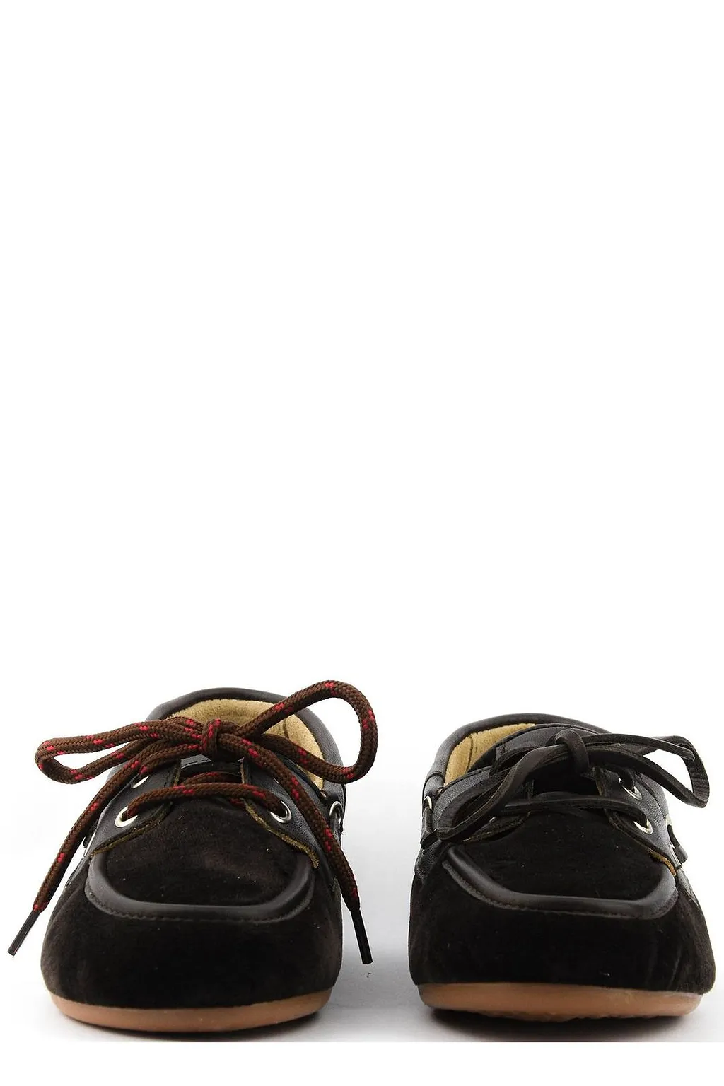 Posa Logo Debossed Round Toe Lace-Up Shoes