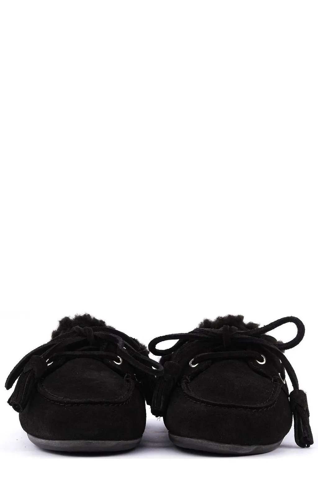 Posa Shearling Detailed Lace-Up Mules