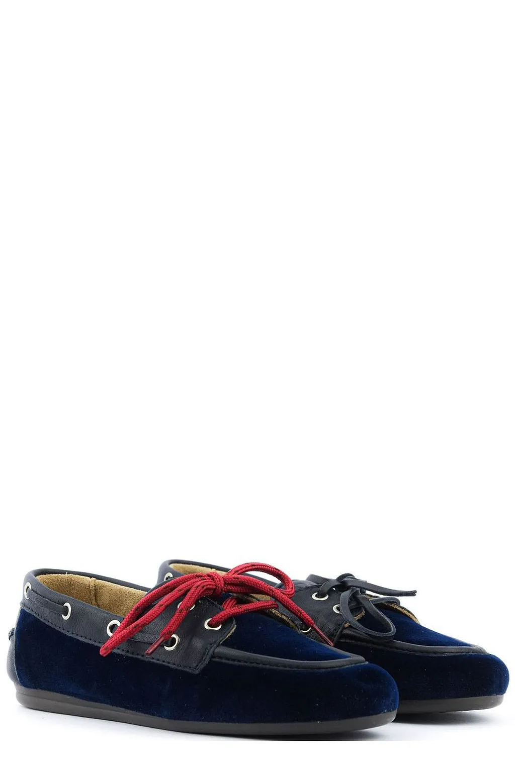 Posa Velvet Round Toe Lace-Up Shoes