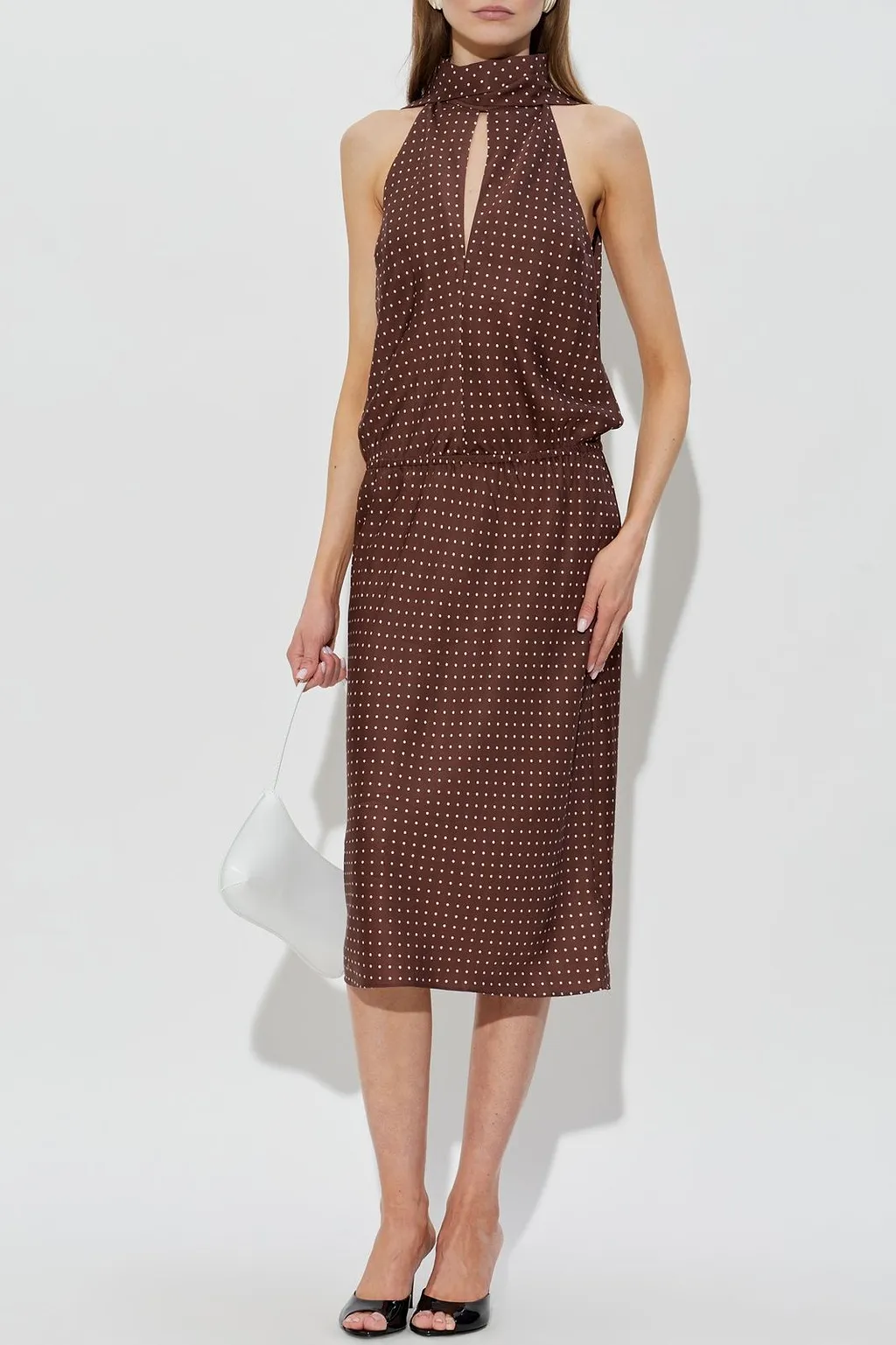 Posse Phoebe Polka-Dot Halterneck Dress