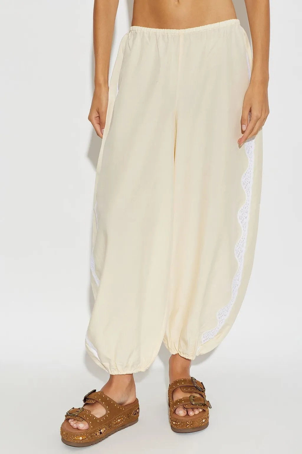 Posse Tabitha Lace-Trim Pants