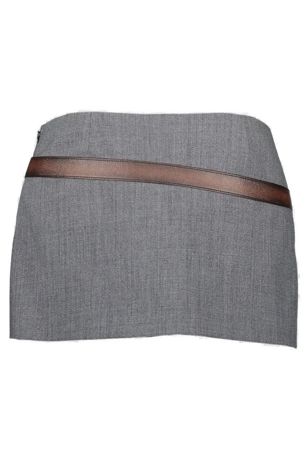 Prada 3D Printed-Belt A-Line Mini Skirt