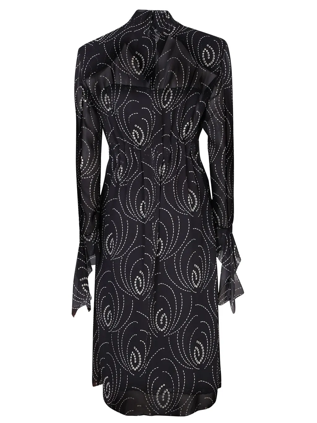 Prada All-Over Geometric Printed Midi Dress