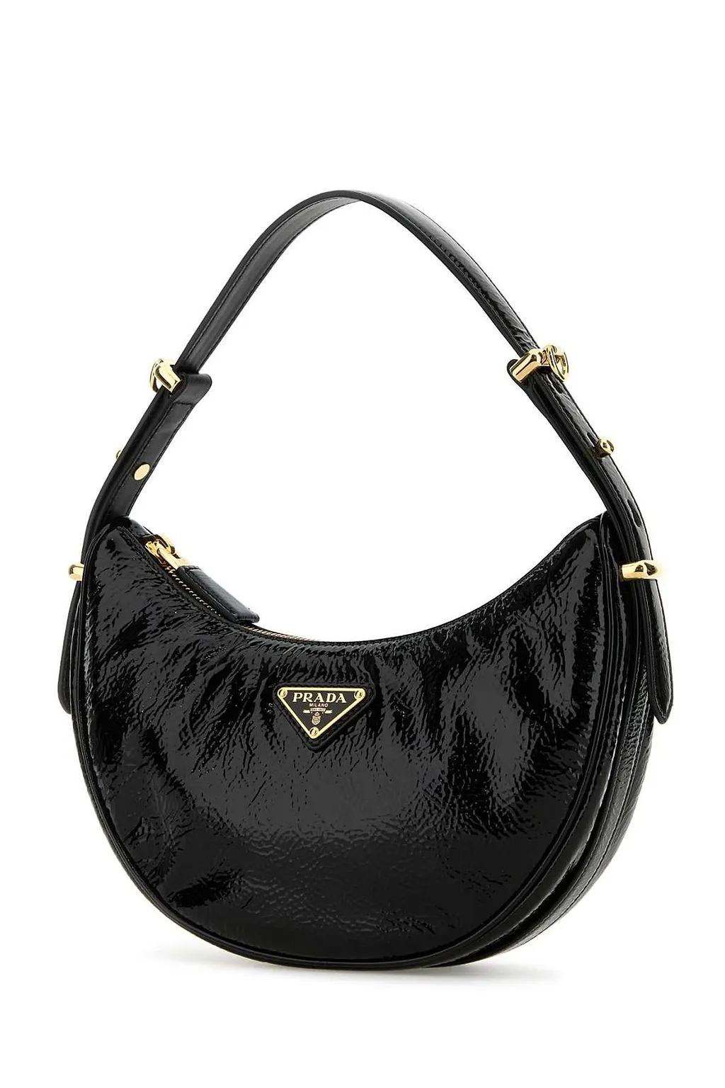 Prada Arqué Logo Plaque Shoulder Bag