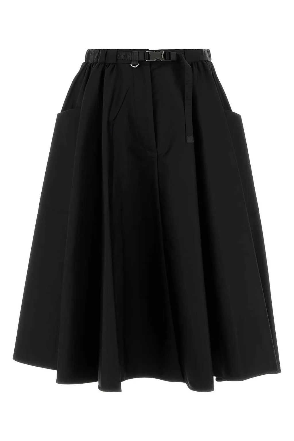 Prada Belted Pleated Skirt