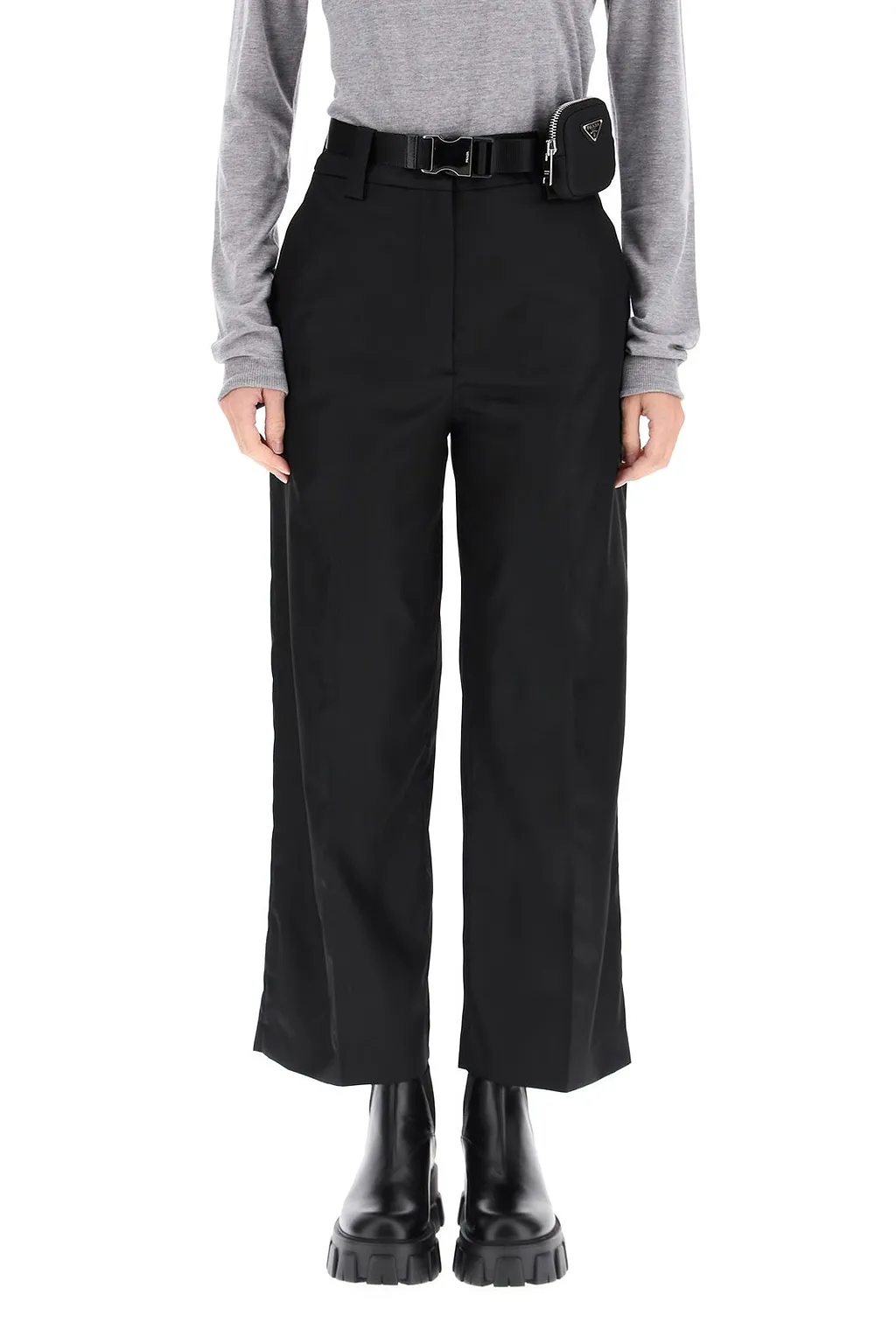 Prada Pouch On Belt Trousers