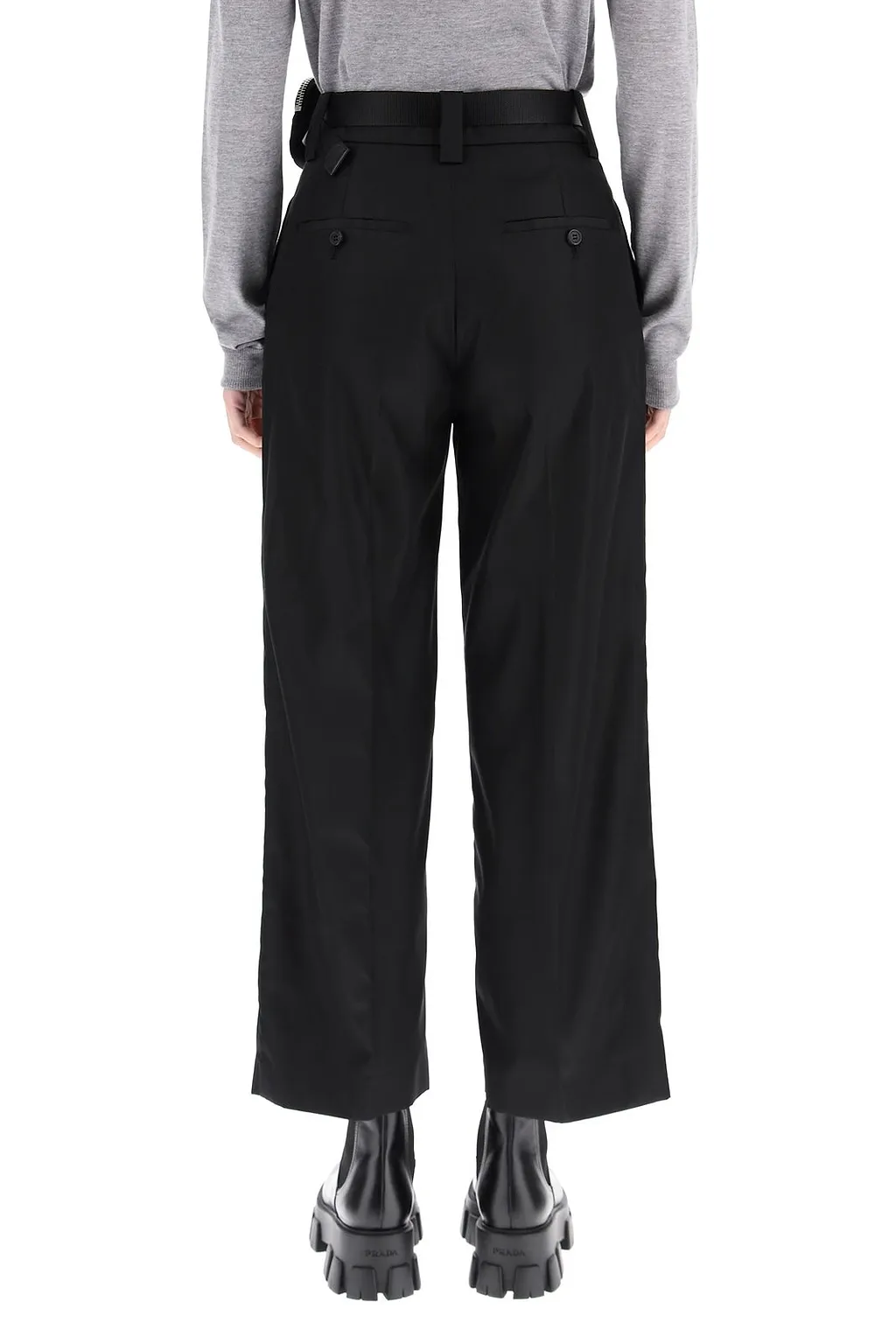 Prada Pouch On Belt Trousers
