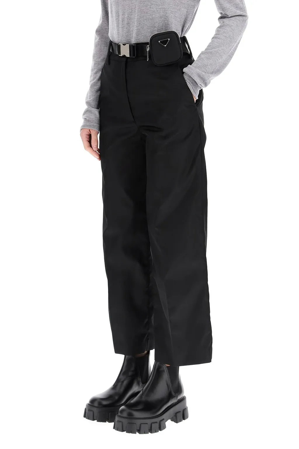 Prada Pouch On Belt Trousers