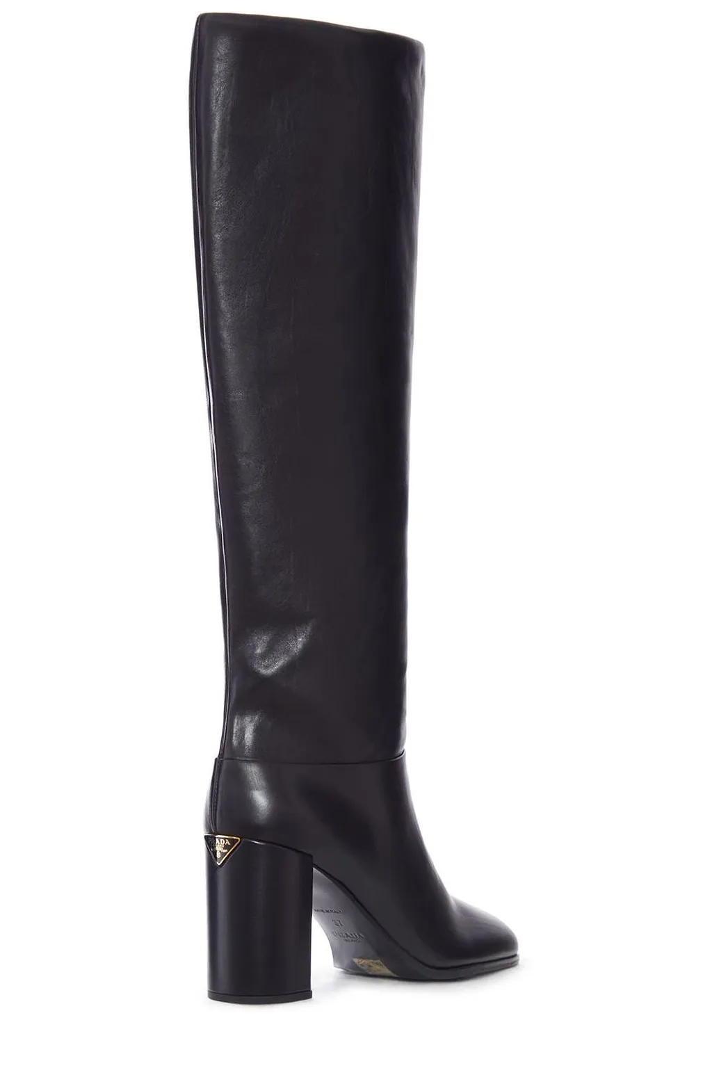 Prada Block-Heeled Knee-High Boots