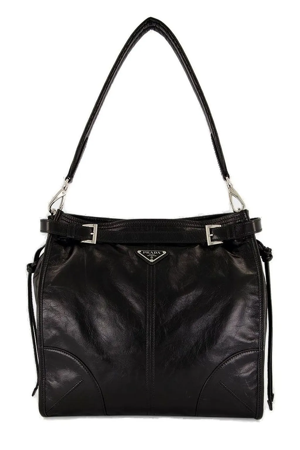 Prada Bonnie Logo Plaque Shoulder Bag