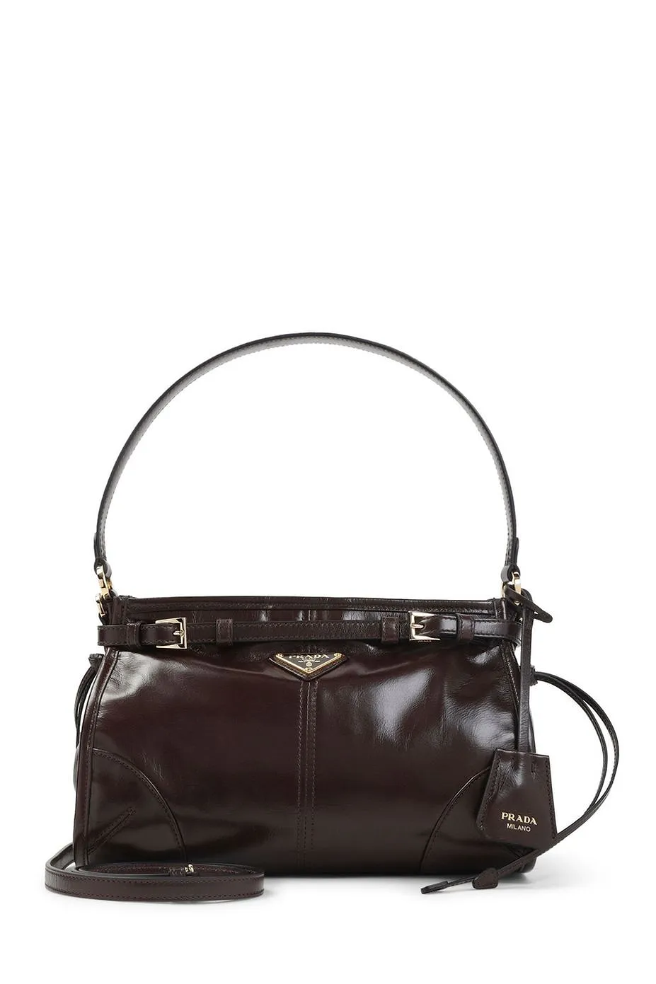 Prada Bonnie Logo Plaque Small Shoulder Bag