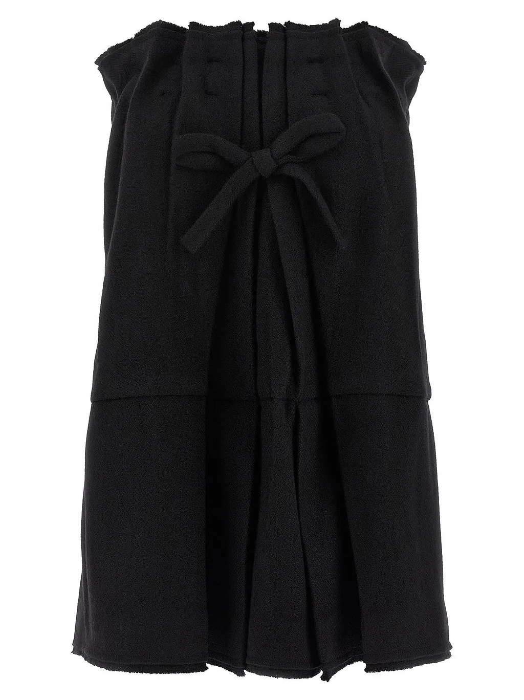 Prada Bow-Detailed Pleated Mini Dress