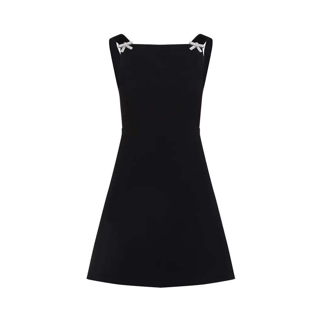 Prada Bow Detailed Cady Mini Dress