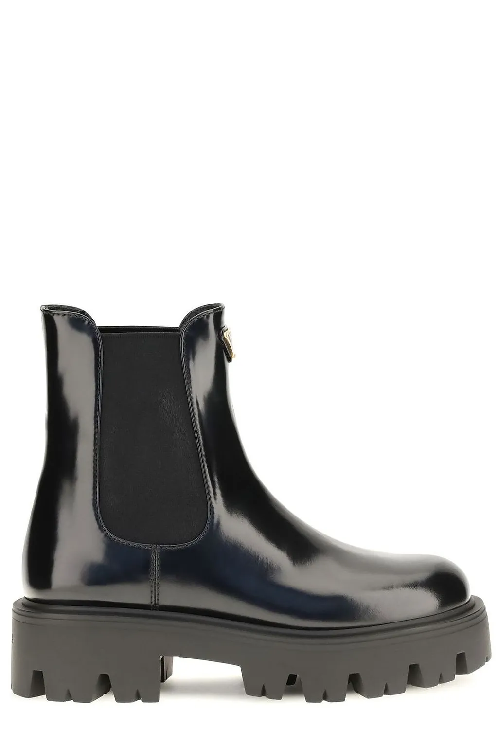 Prada Brushed Lug-Sole Ankle Boots