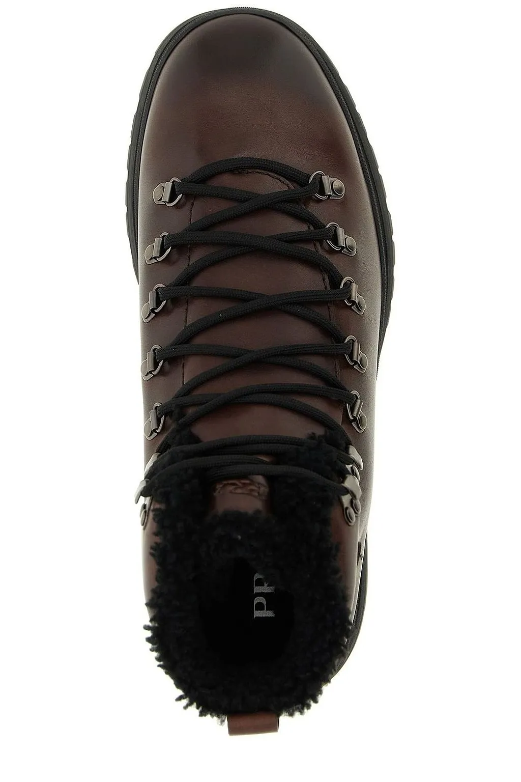 Prada Brixxen Shearling-Lined Ankle Boots