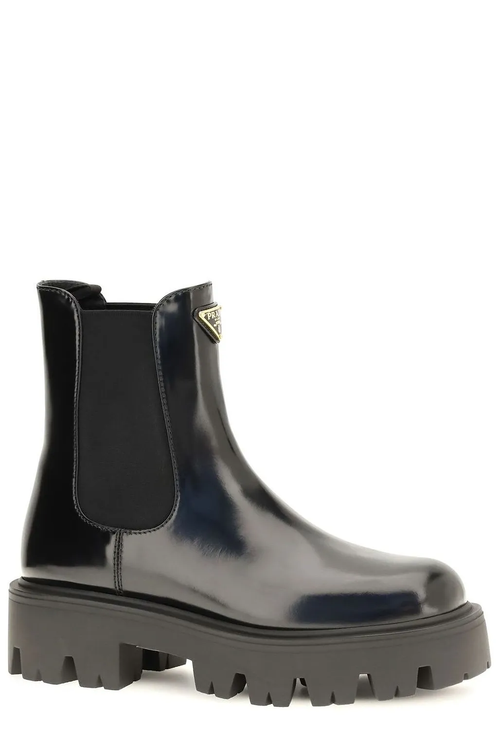 Prada Brushed Lug-Sole Ankle Boots