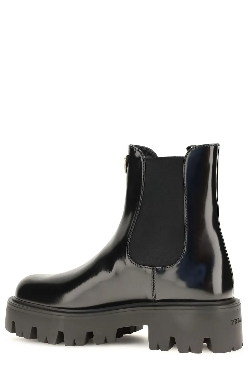 Prada Brushed Lug-Sole Ankle Boots