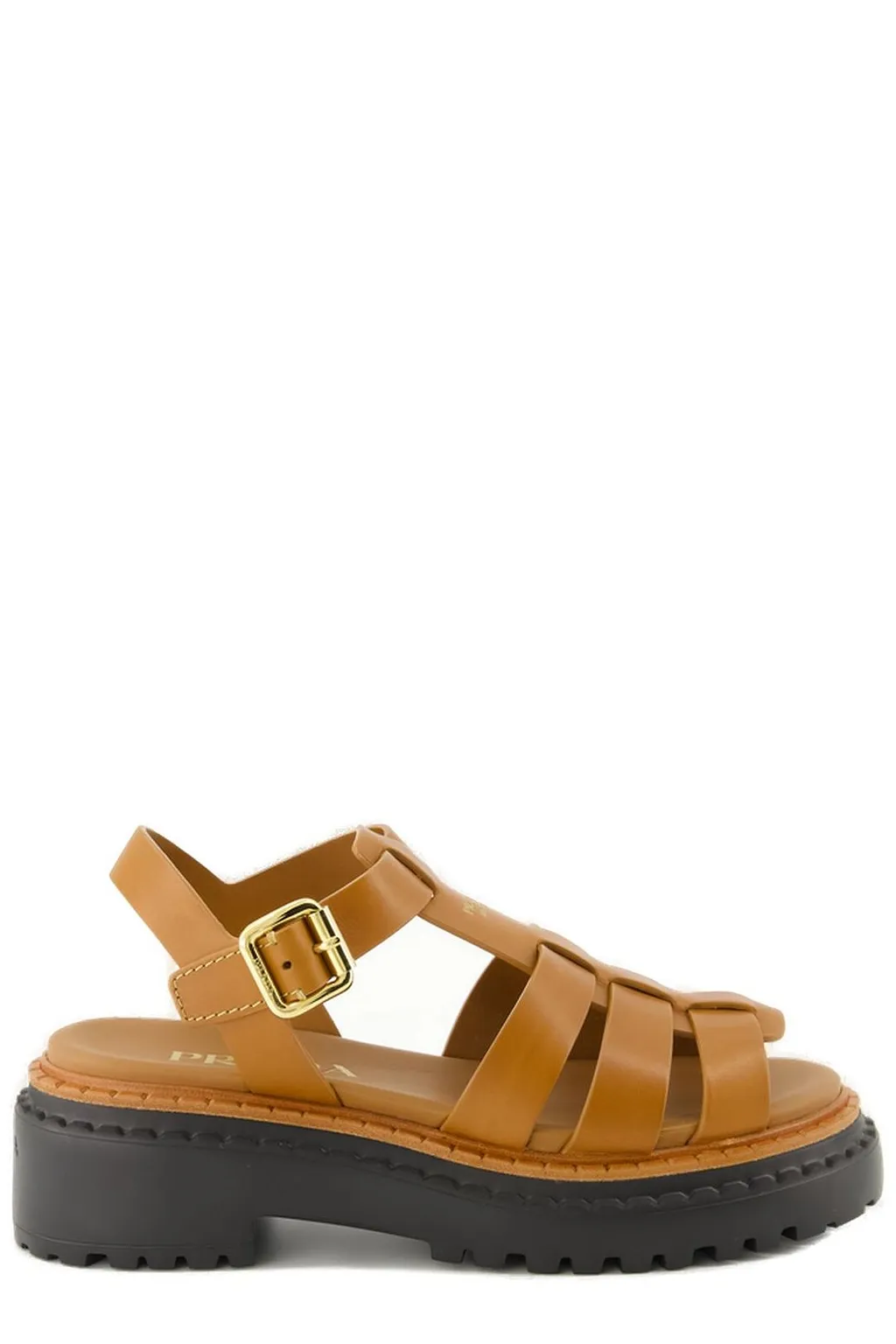Prada Buckle-Fastened Monolith Sandals