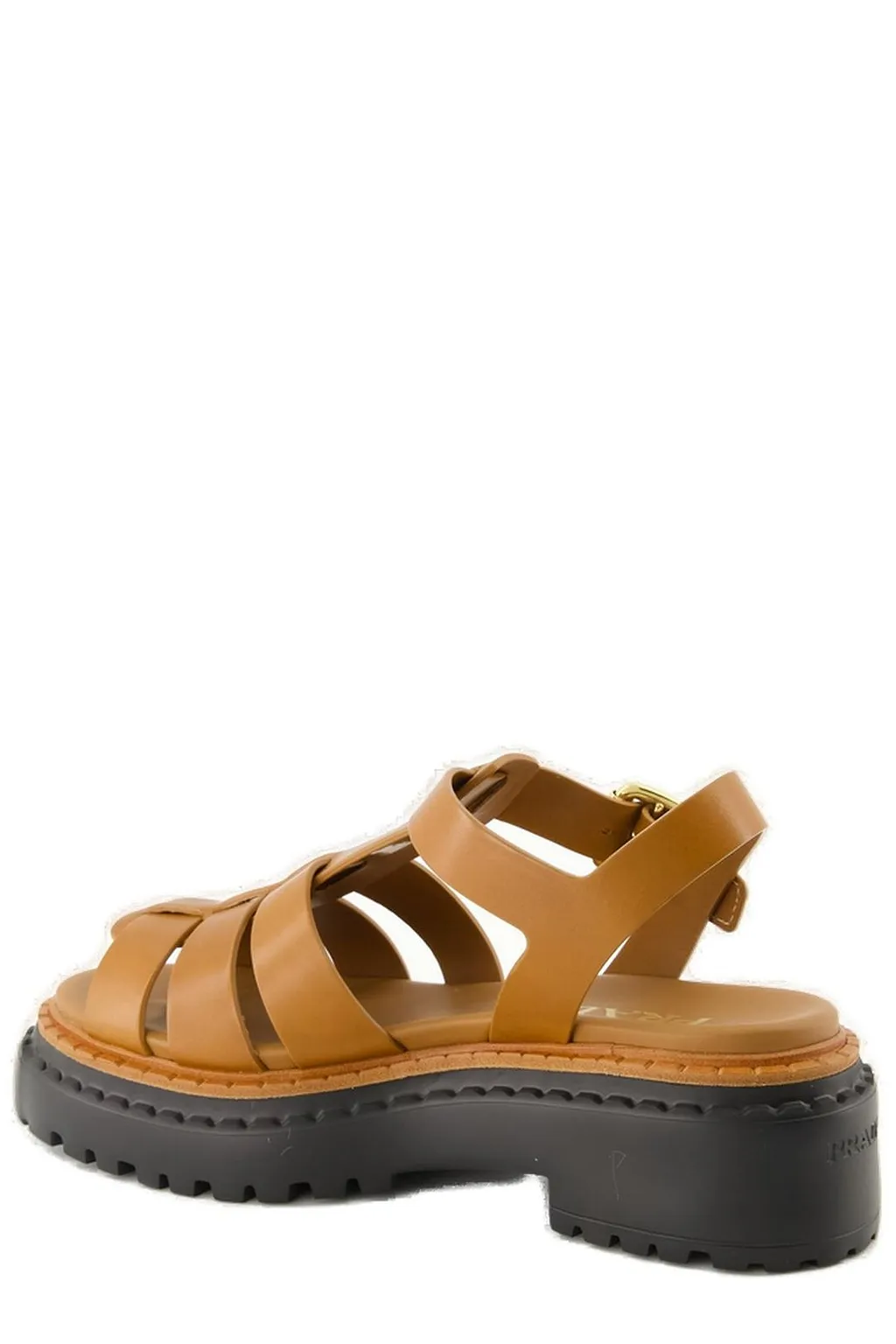 Prada Buckle-Fastened Monolith Sandals