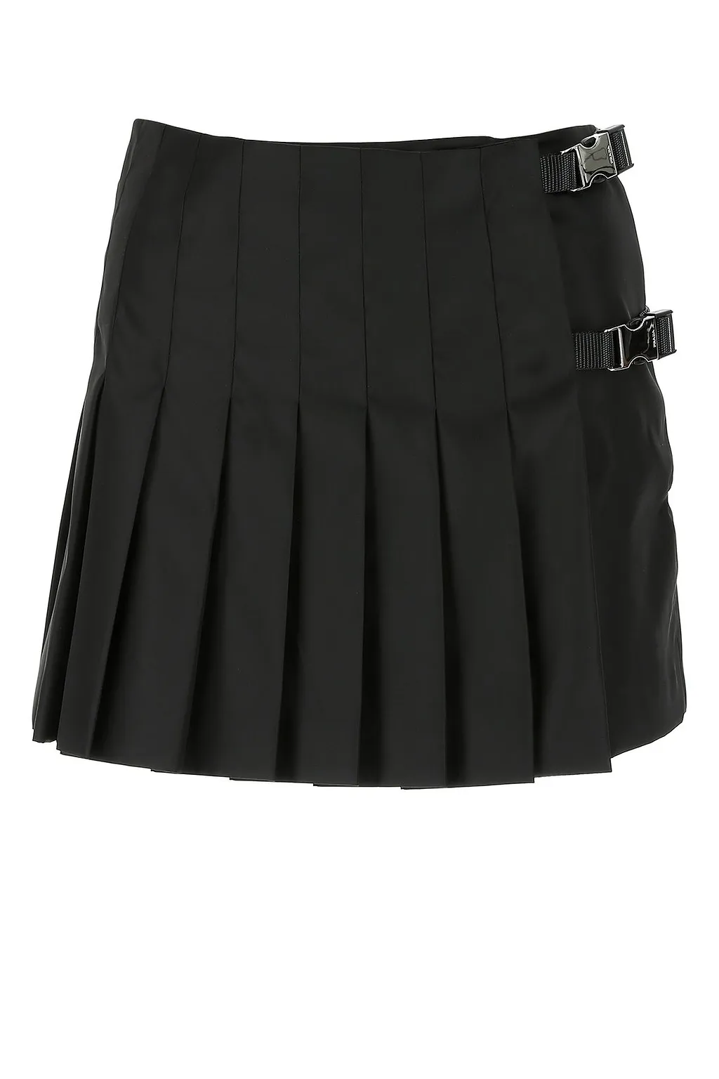Prada Buckled Pleated Mini Skirt
