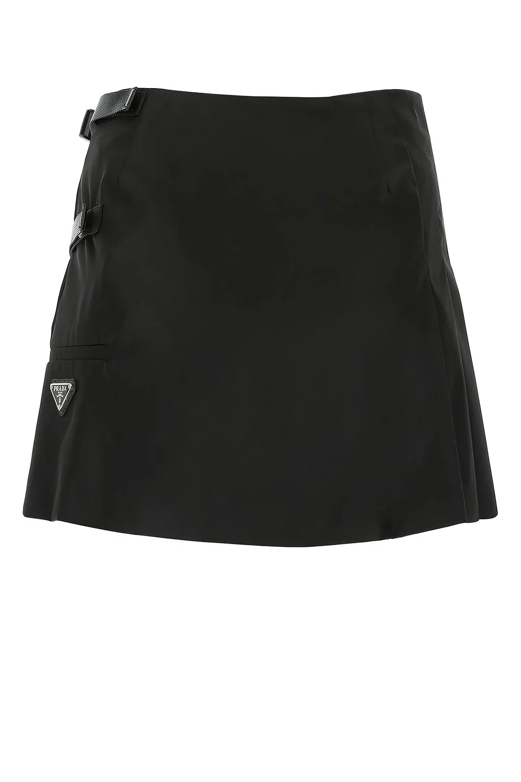 Prada Buckled Pleated Mini Skirt