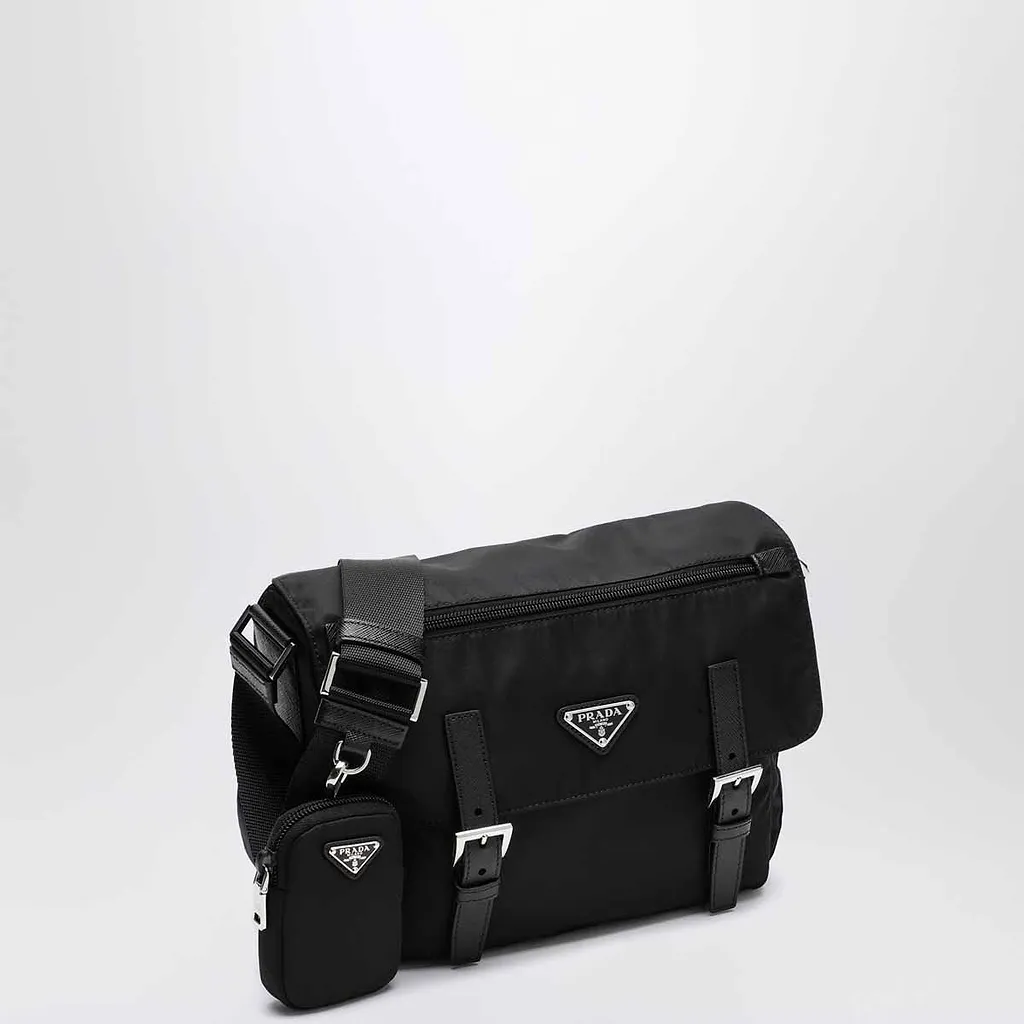 Prada Buckle Messenger Shoulder Bag