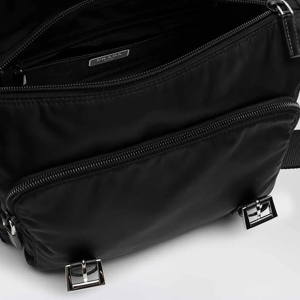 Prada Buckle Messenger Shoulder Bag