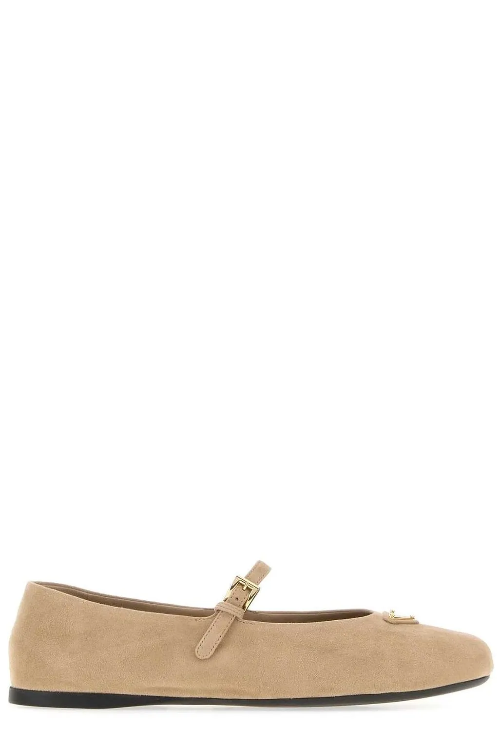 Prada Buckled Strap Ballet Flats