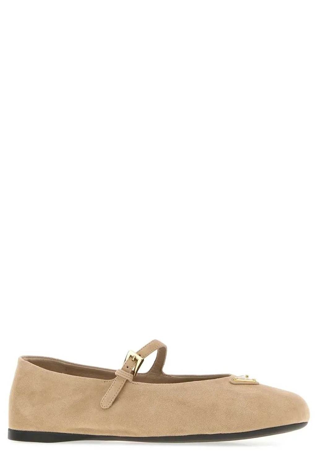 Prada Buckled Strap Ballet Flats