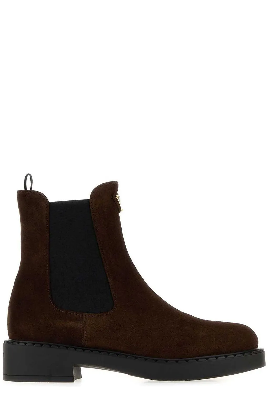Prada Chocolate Suede Chelsea Boots