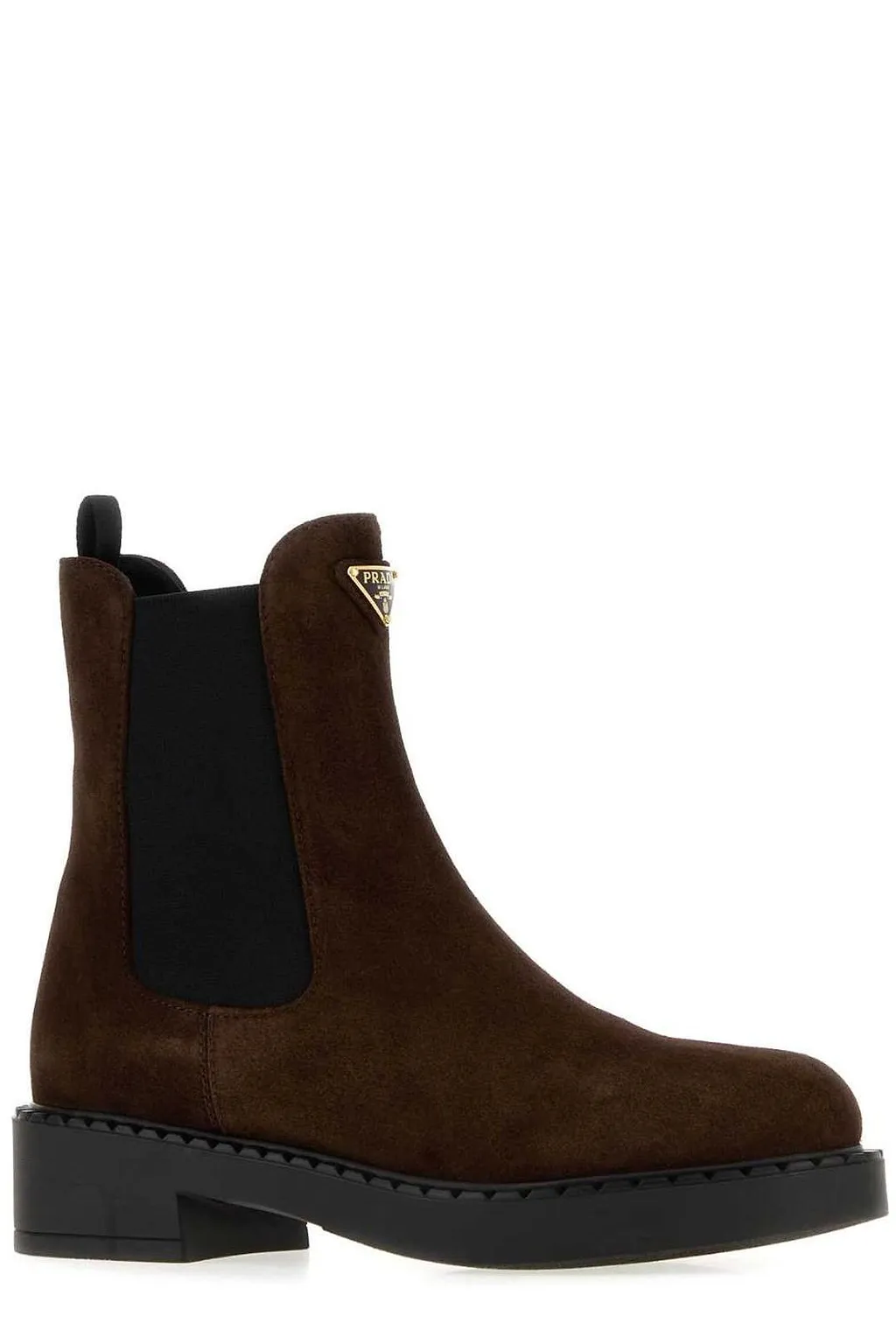 Prada Chocolate Suede Chelsea Boots